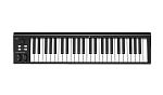 148221 MIDI клавиатура [110105A2020] Icon [iKeyboard 5 Nano] 49 полувзвешенных клавиш фортепианного типа, колеса высоты тона и модуляции, энкодер с LED индик