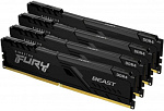 Память DDR4 4x16GB 3200MHz Kingston KF432C16BB1K4/64 Fury Beast Black RTL Gaming PC4-25600 CL16 DIMM 288-pin 1.35В kit Intel single rank с радиатором