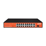 WI-PS518GH, Коммутатор неуправляемый PoE 150Вт, порты 16 PoE FE + 1GE + 1Combo, режим 250м, Watchdog WI-PS518GH, Коммутатор неуправляемый PoE 150Вт, порты 16 PoE FE + 1GE + 1Combo, режим 250м, Watchdog