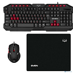 Игровой набор клавиатура+мышь+коврик GS-9200 (114 кл, 8 смен. кл., 800-2400DPI, 5+1кл.)