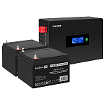 297426 Комплект ИБП EX295994RUS + батарея 26Aч EX282970RUS 2шт (инвертор, синус, для котла, PF=1, настенный) ExeGate IdealSine SR-1500.LCD.2SH <1500VA/1500W,