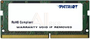 1059041 Память DDR4 8Gb 2400MHz Patriot PSD48G240082S RTL PC4-17000 CL17 SO-DIMM 260-pin 1.2В dual rank Ret