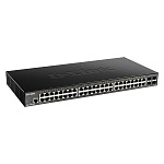 1750556 Коммутатор D-Link SMB D-Link DGS-1250-52X/A1A Настраиваемый L2 c 48 портами 10/100/1000Base-T и 4 портами 10GBase-X SFP+