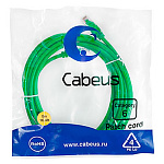 11052038 Cabeus PC-UTP-RJ45-Cat.6-5m-GN Патч-корд U/UTP, категория 6, 2xRJ45/8p8c, неэкранированный, зеленый, PVC, 5м