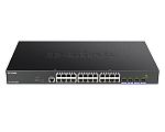 DGS-1250-28XMP/A1A Коммутатор D-LINK PROJ Управляемый L2 PoE-коммутатор, 24x1000Base-T PoE, 4x10GBase-X SFP+, PoE-бюджет 370 Вт, CLI, консольный порт RJ-45