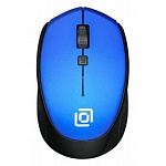 1783498 Мышь Oklick 488MW синий/черный оптическая (1600dpi) беспроводная USB (3but) (1196569)