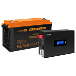 297398 Комплект ИБП EX295992RUS + батарея 120Aч EX285657RUS 1шт (инвертор, синус, для котла, PF=1, настенный) ExeGate IdealSine SR-600.LCD.2SH <600VA/600W, ч