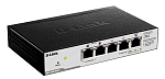 D-Link DGS-1100-05PD/U, L2 Smart Switch with 4 10/100/1000Base-T ports and 1 10/100/1000Base-T PD port(2 PoE ports 802.3af (15,4 W), PoE Budget 18W fr