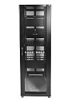 Шкаф ЦМО Шкаф серверный ПРОФ напольный 48U (800x1200) дверь перфор., задние двойные перфор., черный, в сборе