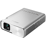 Проектор ASUS ZenBeam E1, DLP LED WVGA 854x480, 16:9, 150Lm, 3500:1, TR 1.4, Screen Size 15"~120", HDMI/MHL, 2*USB, 1.5W speaker, Lamp 30000hrs, Silve