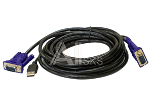 Кабель ORIGO Кабель KVM с разъемами VGA и USB, 5 м