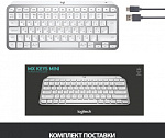 1650425 Клавиатура Logitech MX Keys Mini серебристый/белый USB беспроводная BT/Radio LED