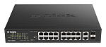 D-Link DES-1018MPV2/A1A, L2 Unmanaged Switch with 16 10/100Base-TX ports and 2 100/1000Base-T/SFP combo-ports (16 PoE ports 802.3af/at (30 W), PoE Bud