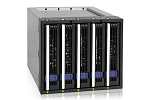 Корзина MB155SP-B, 5 x 3.5” HDD в 3 x 5.25” пространство устройства, с возможностью горячей замены, SATA 3.0 до 6 Гбит / с / SAS 3.0 до 12 Гбит / с