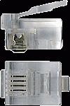 TWT-PL12-6P4C/100 Коннектор RJ12 д/кабеля 4-ех контактный, 100 шт.