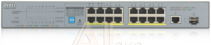1000528507 Коммутатор ZYXEL GS1300-18HP PoE+ switch for IP cameras, 17xGE (16xPoE +), 1xSFP, PoE budget of 170 W, power transmission distance up to 250 m, 1000528507 Коммутатор ZYXEL GS1300-18HP PoE+ switch for IP cameras, 17xGE (16xPoE +), 1xSFP, PoE budget of 170 W, power transmission distance up to 250 m,