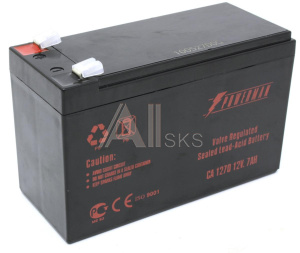 1000425502 Батарея POWERMAN Battery CA1270, напряжение 12В, емкость 7Ач,макс. ток разряда 105А, макс. ток заряда 2.1А, свинцово-кислотная типа AGM, тип клемм