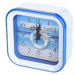 1863816 Perfeo Quartz часы-будильник "PF-TC-006", квадратные 10*10 см, спасат. круг