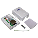 TWT-SM1-45/S6-WH Настенная розетка, 1 порт RJ-45 категории 6, STP, белая