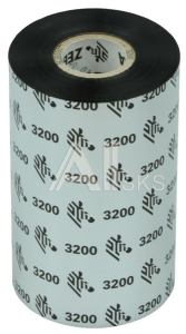 03200BK11030 Zebra Wax/Resin Ribbon, 110mmx300m (4.33inx984ft), 3200; High Performance, 25mm (1in) core