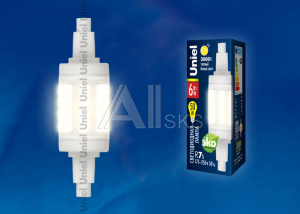UL-00001554 LED-J78-6W/WW/R7s/CL PLZ06WH картон