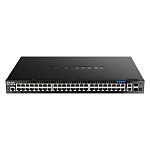 1857424 Коммутатор D-Link SMB D-Link DGS-1520-52MP/A1A Управляемый L3 стекируемый с 44 портами 10/100/1000Base-T, 4 портами 100/1000/2.5GBase-T, 2 портами 10GBase-T и 2