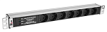 R-10-7S-FI-440-Z ЦМО Блок розеток Rem-10 без шнура с фил. и инд., 7 Schuko, вход IEC 60320 C14, 10A, алюм., 19"
