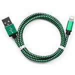 1427686 Gembird Кабель USB 2.0 Cablexpert CC-ApUSB2gn1m, AM/Lightning 8P, 1м, нейлоновая оплетка, алюминиевые разъемы, зеленый, пакет