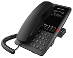 Отельный SIP-Телефон Fanvil H4W, 2 SIP-акк., POE, БП в комп., 1x100 Mbps, Wi-Fi 6, Чёрный, 5 прог. клав.