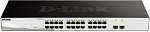 Коммутатор D-Link DGS-1210-26/F (L2) 24x1Гбит/с 2SFP управляемый