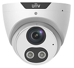 Камера Uniview Видеокамера IP купольная, 1/2.7" 4 Мп КМОП @ 30 к/с, ИК-подсветка и тревожная подсветка видимого спектра до 30м., LightHunter 0.003 Лк