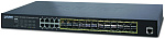 1000467309 Коммутатор Planet L2+/L4 24-Port 100/1000X SFP with 8 Shared TP Managed Switches, with Hardware Layer3 IPv4/IPv6 Static Routing, W/ 48V Redundant