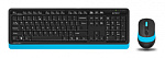 1147572 Клавиатура + мышь A4Tech Fstyler FG1010 клав:черный/синий мышь:черный/синий USB беспроводная Multimedia (FG1010 BLUE)