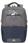 1209603 Рюкзак для ноутбука 17.3" Riva 7777 синий/серый полиэстер
