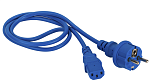 LAN-PP13/SH-2.0-BL Шнур питания C13-Schuko прямая, 3х0.75, 220В, 10А, синий, 2 метра