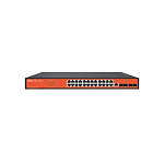 WI-PCMS528F-L3, управляемый коммутатор, PoE бюджет 370Вт, 24GE PoE, 4SFP+ 10G, Cloud