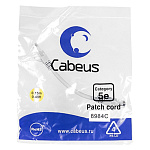 1887240 Cabeus PC-UTP-RJ45-Cat.5e-0.15m Патч-корд U/UTP, категория 5е, 2xRJ45/8p8c, неэкранированный, серый, PVC, 0.15м