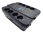 SPD-750U LCD ИБП POWERCOM Back-UPS SPIDER, Line-Interactive, LCD, AVR, 750VA/450W, 8xSchuko outlets (4 surge & 4 batt), black (1138691)