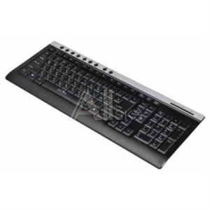 337140 Клавиатура Oklick 380M черный/серебристый USB Multimedia