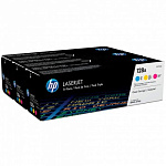 761772 Картридж лазерный HP 128A CF371AM голубой/пурпурный/желтый тройная упак. (1300стр.) для HP CM1415/CP1525
