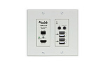 118615 Встраиваемая панель-приёмник MuxLab [500777-RX-WH] HDMI/VGA/USB over IP PoE, UHD-4K цвет - белый
