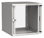 Шкаф коммутационный ITK Linea WE (LWE3-12U64-GF) настенный 12U 600x450мм пер.дв.стекл направл.под закл.гайки 50кг серый 400мм 15.8кг 200град. 585мм IP