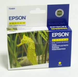 32854 Картридж струйный Epson T0484 C13T04844010 желтый (13мл) для Epson St Ph R200/300/500/600