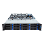 R283-S91-AAE2 Gigabyte Server Platform R283-S91 2U 2xIntel Xeon Gen5/4/ 32xDDR5 RDIMM/12+2 3,5" SATA/SAS/2x1GbE/2xOCP 3.0/6xFHHL x16/2xLP x8/2x2000W/Rails