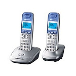 1169441 Panasonic KX-TG2512RUS (серебристый) {Доп трубка в комплекте,АОН, Caller ID,спикерфон на трубке,полифония}