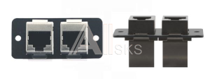 Kramer W4545(B) Модуль-переходник с 2 проходными разъемами RJ-45; цвет черный