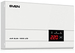 1000403993 Стабилизатор SVEN AVR SLIM-1000 LCD, релейный, 800вт, 1000Ва, 140-260в, функция «пауза», 1 евророзетка, 2.9 кг./ Stabilizer SVEN AVR SLIM-1000 LCD,