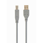 1960897 Filum Кабель USB 2.0, 1.8 м., серый, разъемы: USB A male-USB B male, пакет. [FL-C-U2-AM-BM-1.8M] (894159)