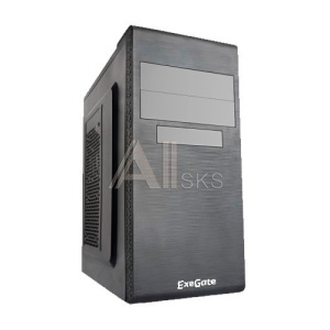 1506607 Корпус Exegate EX269431RUS Miditower UN-603 Black, ATX, <UN400, 120mm> 2*USB, Audio