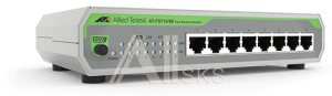 AT-FS710/8E-60 Allied Telesis 8-port 10/100TX unmanaged switch with external PSU, Multi-Region Adopter